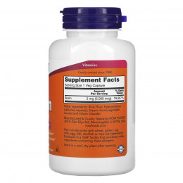 NOW Foods, биотин, 5000 мкг, 120 вегетарианских капсул